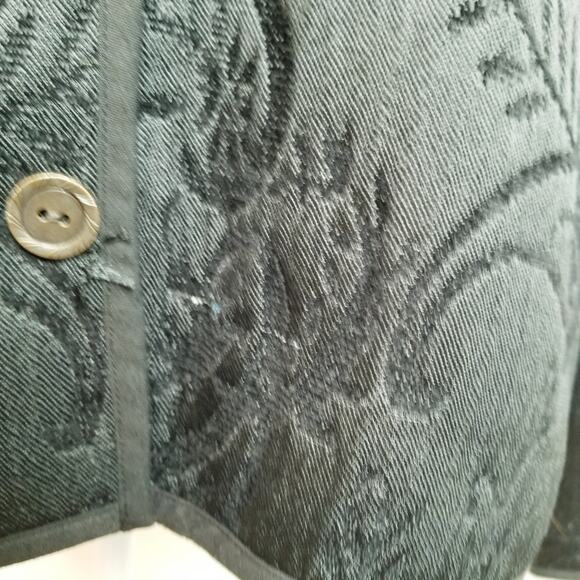 CJ Bank Tapestry Button Up Blazer Jacket Multicolor Reversible Artsy Boho Size L - Picture 8 of 11